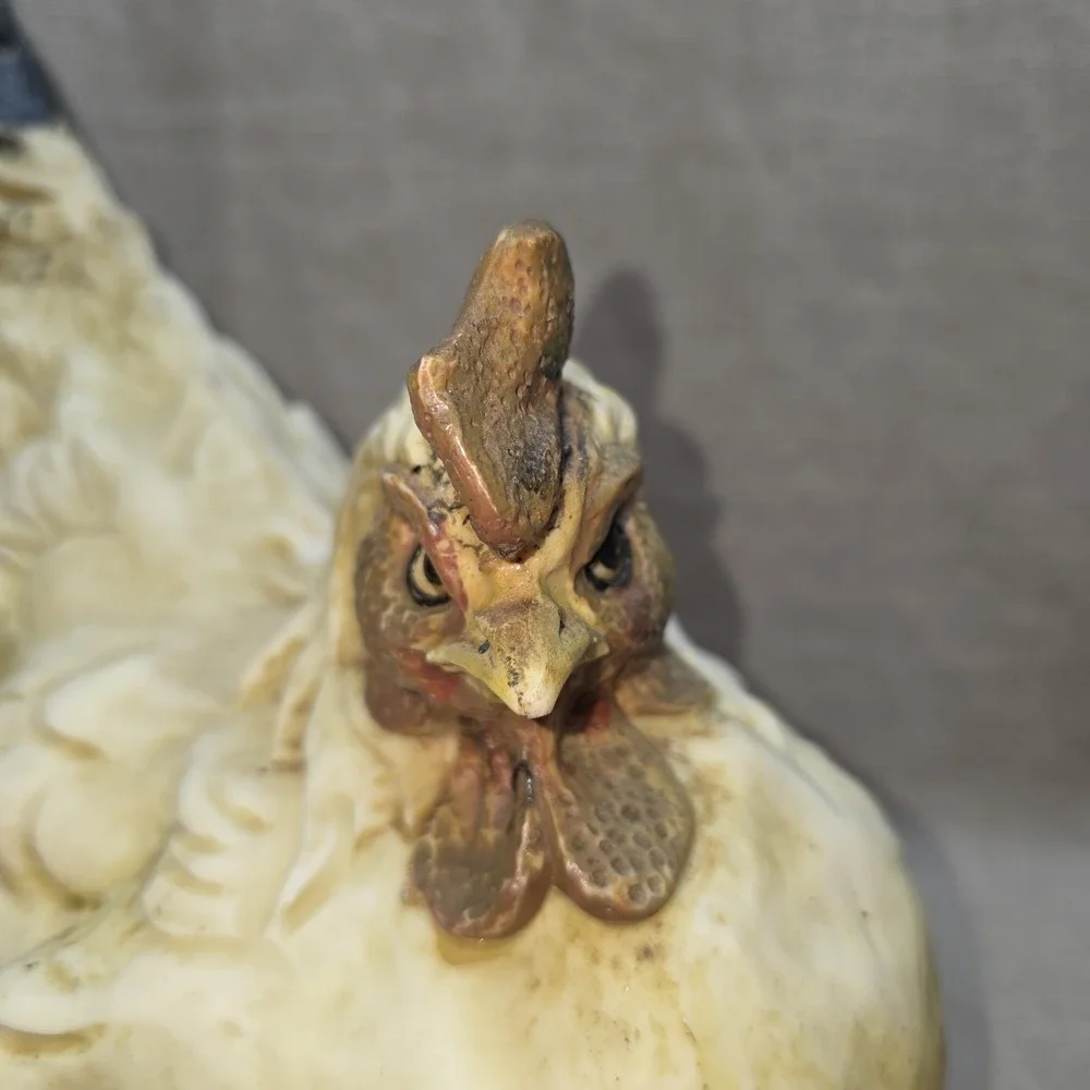 Plastic Angry Rooster Chicken Statue Kitchen Farmhouse Garden VTG Decor 11